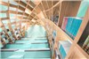 طراحی داخلی کتابخانه با گنبدی از قفسه ها