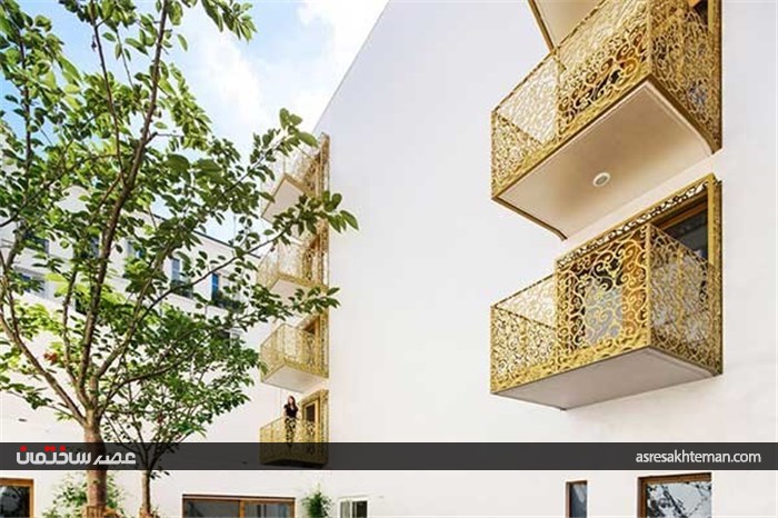 آپارتمان پاریسی با نمای طلایی