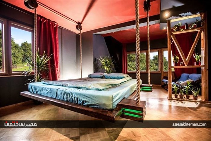 طراحی تخت خواب معلق و زیبا توسط ویکتور جازویک