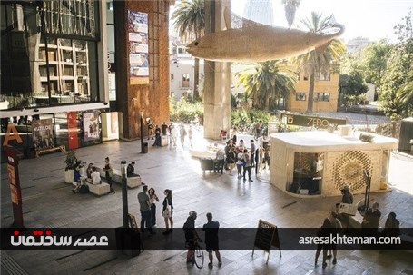 طراحی ایستگاه موقت رادیویی با ایده ای خلاقانه در مرکز فرهنگی گابریلا میسترال