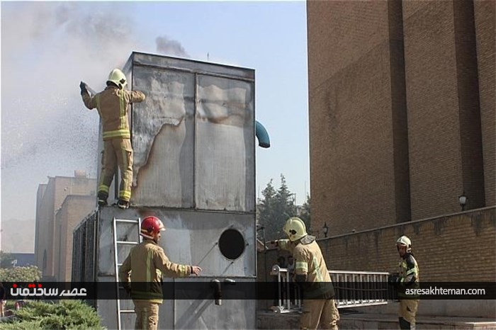 آتش‌سوزی در سازمان میراث فرهنگی + تصاویر