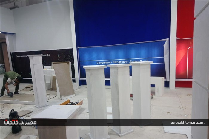 گزارش تصویری آماده سازی نمایشگاه تاسیسات تهران