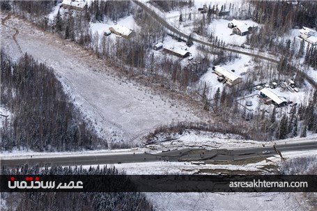 تصویر هوایی از زلزله آلاسکا