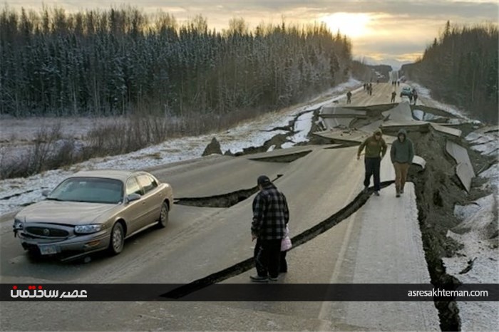 تصویر هوایی از زلزله آلاسکا