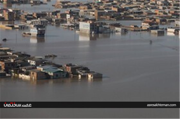 تصاویر هوایی از مناطق سیل زده و آبگرفتگی استان گلستان