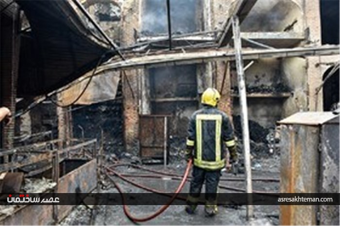 بازار تبریز بعد از آتش‌سوزی شب گذشته