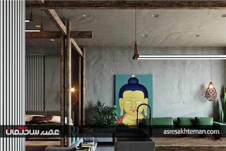 دکوراسیون متعادل آپارتمانی 60 متری با سبک آسیایی