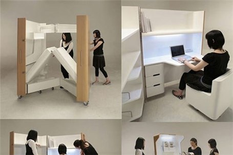 چمدانی که تبدیل به اتاق و دفتر کار می‌شود!