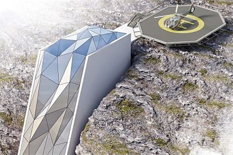 طراحی هتل شیشه ای در کوه آلپ