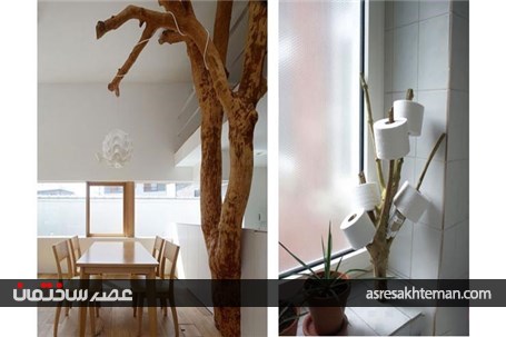 چیدمان داخلی خانه با درختان شگفت انگیز +تصاویر