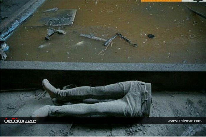 مغازه‌های راهروی بخش شمالی ساختمان پلاسکو که در حادثه سالم ماند