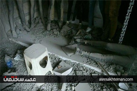 مغازه‌های راهروی بخش شمالی ساختمان پلاسکو که در حادثه سالم ماند