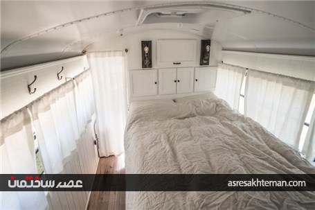 اتوبوسی که تبدیل به خانه ای سیار برای سفر شد