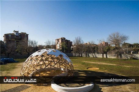 خلاقیت اسپانیایی در اجرای المان های موقت سازه ای