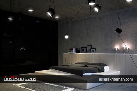 دکوراسیون اتاق خواب با بتن، متریال محبوب قرن 21