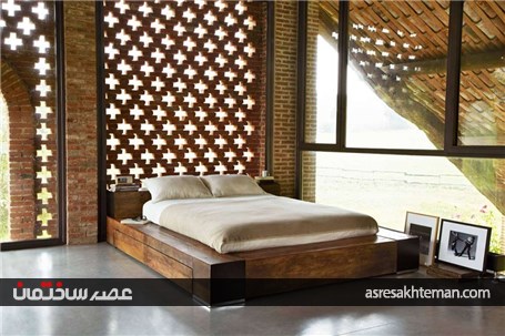 دیوار آجری تحولی در طراحی داخلی اتاق خواب