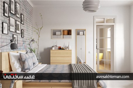 دیوار آجری تحولی در طراحی داخلی اتاق خواب