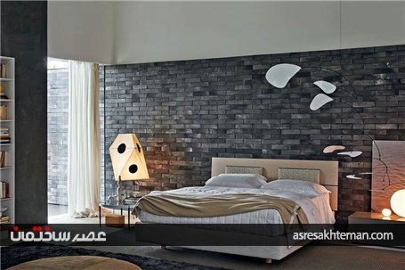 دیوار آجری تحولی در طراحی داخلی اتاق خواب