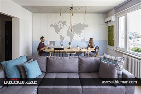 طراحی داخلی آپارتمان زوج جوان در استانبول