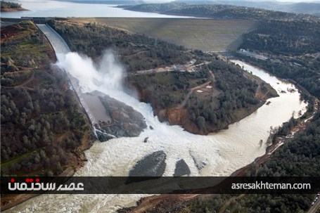 خسارت سنگینی که سیل به سد کالیفرنیا زد