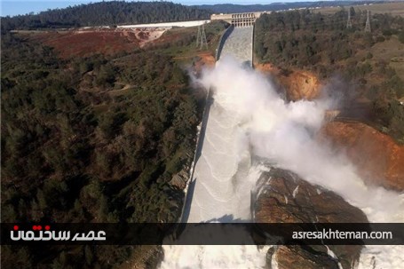 خسارت سنگینی که سیل به سد کالیفرنیا زد