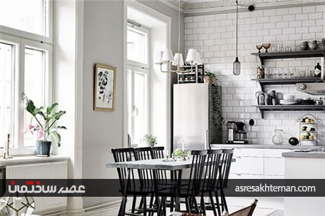 دکوراسیون سفید و خاکستری به سبک اسکاندیناوی