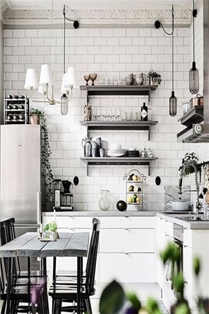 دکوراسیون سفید و خاکستری به سبک اسکاندیناوی