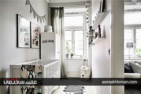 دکوراسیون سفید و خاکستری به سبک اسکاندیناوی