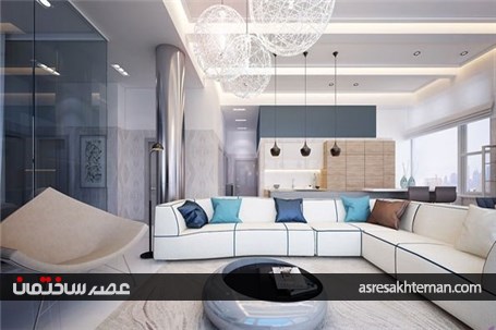 دکوراسیون آپارتمانی الهام بخش مشرف به رودخانه