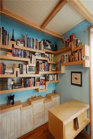 کتابخانه‌ هایی زیبا مناسب محیط خانه