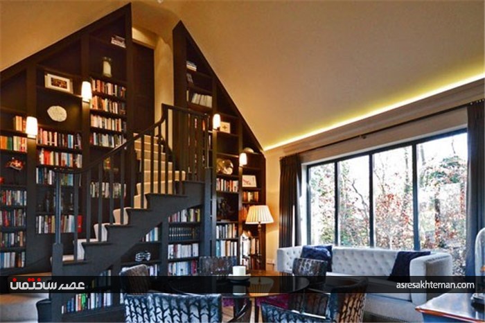 کتابخانه‌ هایی زیبا مناسب محیط خانه