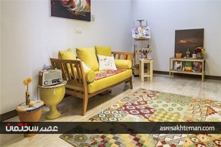 دکوراسیون کرم قهوه ای، کلبه زوج ایرانی در کوچه های نیاوران!