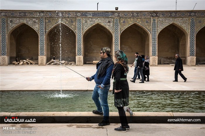 گردشگران نوروزی در مسجد وکیل شیراز