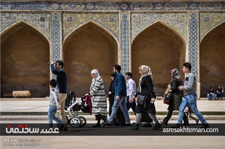 گردشگران نوروزی در مسجد وکیل شیراز