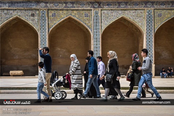گردشگران نوروزی در مسجد وکیل شیراز