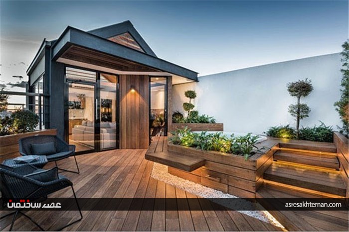 ایده جذاب برای طراحی تراس و پشت بام