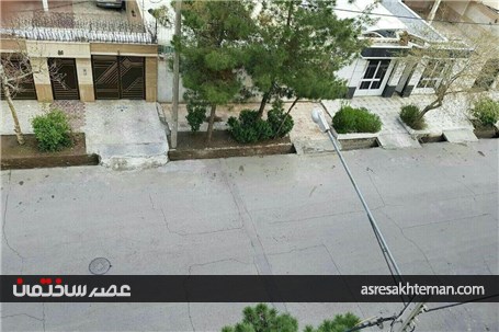 خسارات وارد شده به خیابان‌ها و ساختمان‌های مشهد پس از زلزله +تصاویر