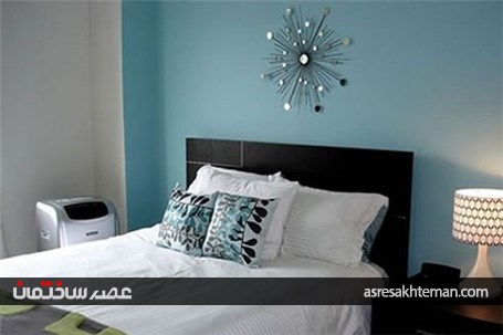 نحوه استفاده از رنگ فیروزه‌ای در دکوراسیون اتاق خواب