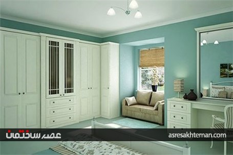 نحوه استفاده از رنگ فیروزه‌ای در دکوراسیون اتاق خواب