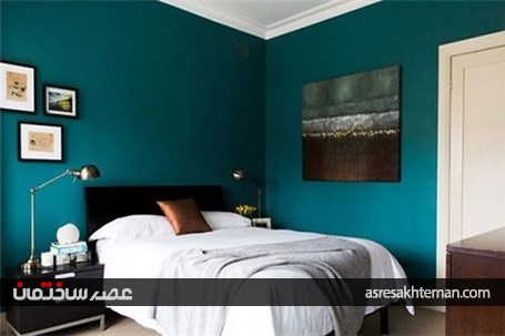 نحوه استفاده از رنگ فیروزه‌ای در دکوراسیون اتاق خواب