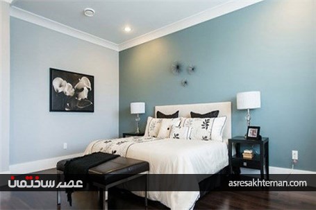 نحوه استفاده از رنگ فیروزه‌ای در دکوراسیون اتاق خواب