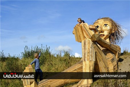 چوب های بازیافتی که تبدیل به مجسمه شدند +تصاویر