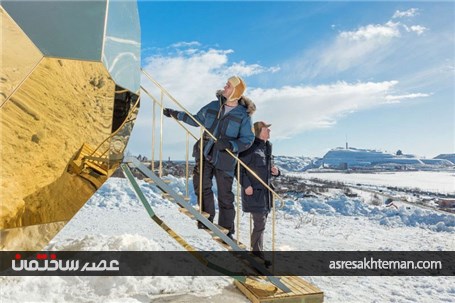 کانسپت متفاوت یک سونا، به شکل تخم مرغ طلایی