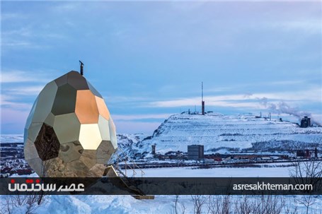 کانسپت متفاوت یک سونا، به شکل تخم مرغ طلایی
