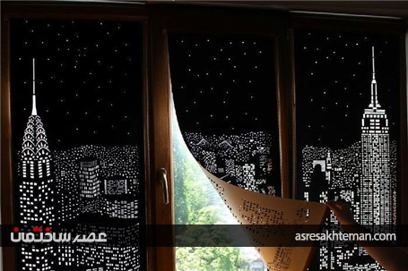 پرده هایی تاریک با طرح هایی از شهرهای بزرگ که زیبایی و آرامش را به خانه های شما خواهند آورد