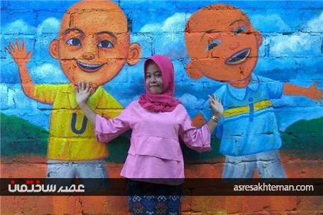 تصاویری زیبا و حیرت انگیز از &#171;روستای رنگین کمان&#187; در اندونزی