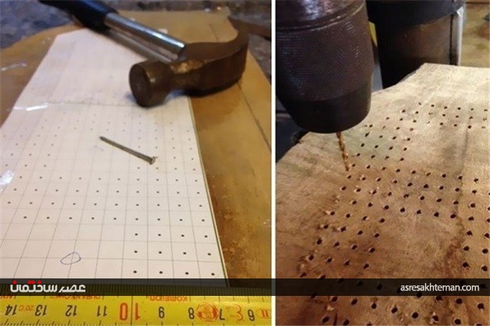 ساخت خلاقانه و جالب پلاک ساختمان با پیچ و تخته