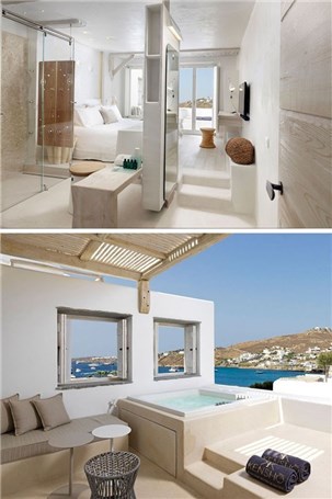 طراحی هتلی شگفت انگیز در جزیره یونانی Mykonos