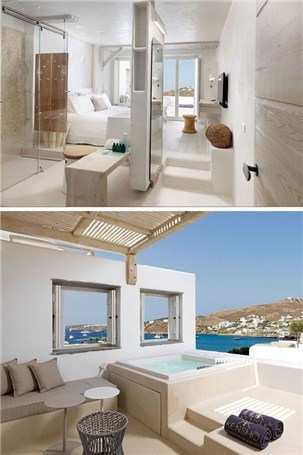 طراحی هتلی شگفت انگیز در جزیره یونانی Mykonos