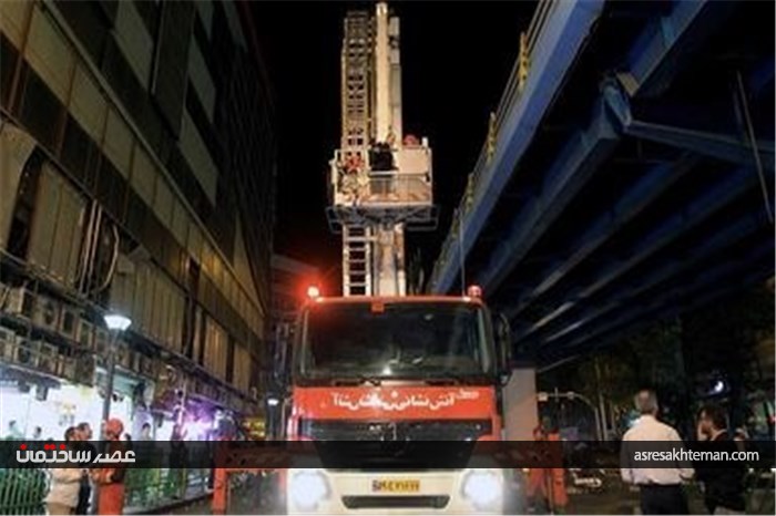 مانور اطفاء حریق در بازار علاء‌الدین +عکس